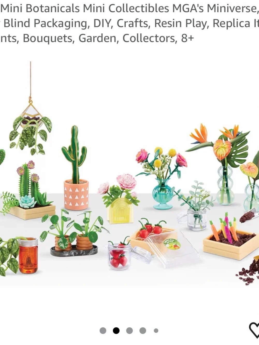 Mini Verse Botanicals Miniature Flower & Plant Playset - Assorted Green and Pink